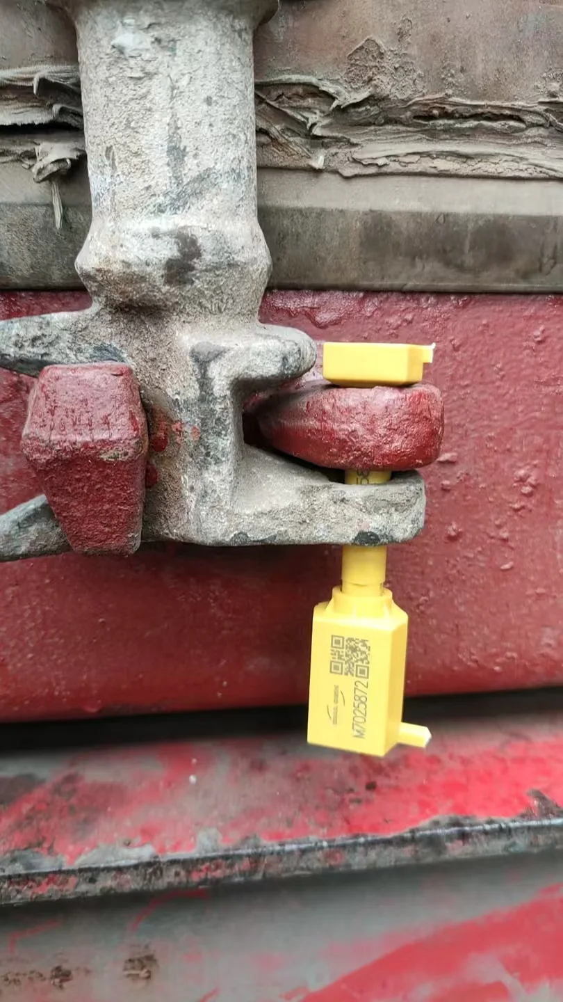 Detalle del precinto de seguridad